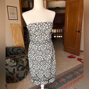 Forever New Strapless Black and White Dress